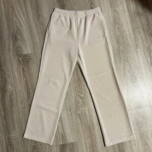 Lazypants Cream Wide Leg Trackpants